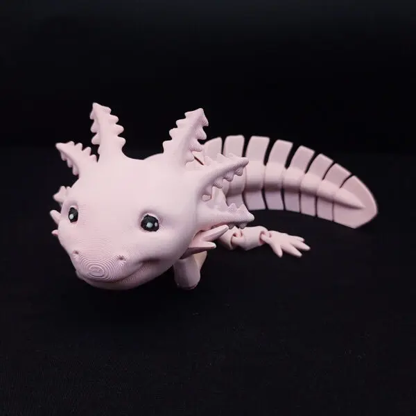 3D Axolotl s úsmevom