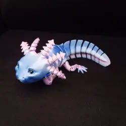 3D Axolotl s úsmevom