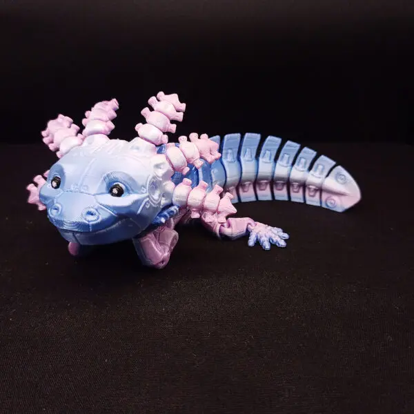 3D Axolotl Robot s úsmevom