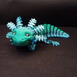 3D Axolotl Robot s úsmevom