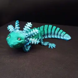 3D Axolotl Robot s úsmevom