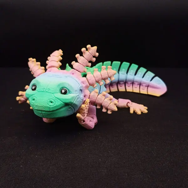 3D Axolotl Robot s úsmevom